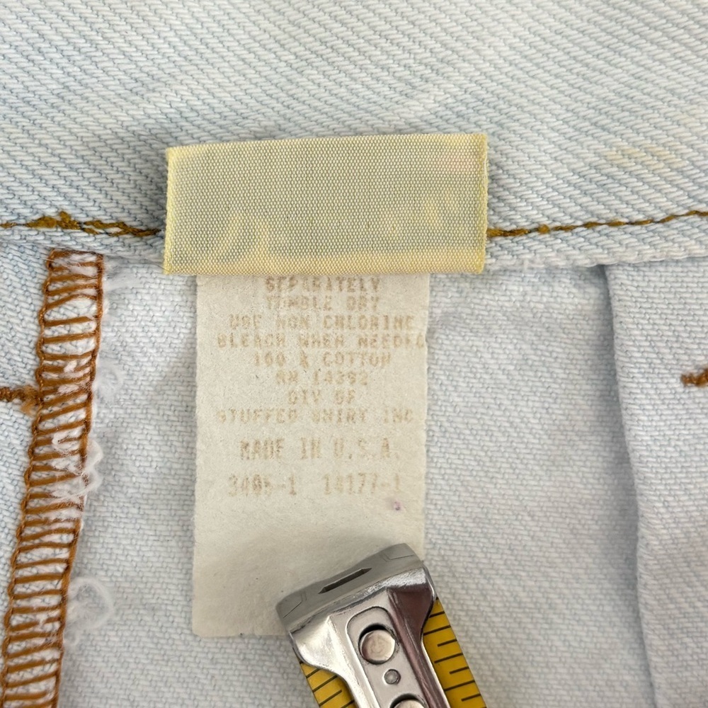 Vtg Vivaldi Jeanswear Denim Pencil Skirt Size 8 White w/Hint of Blue 80s 90s - Picture 5 of 12
